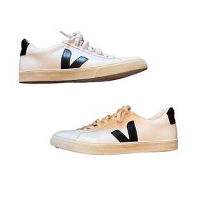 VEJA Esplar Low Top Leather Sneakers White/Black, woman’s 8